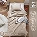 Comfort Spaces Kienna Quilt Set- Double Sided Stitching Design Summer Blanket, Lightweight, Soft, All Season Bedding Layer, Matching Sham, Taupe, Coverlet Twin/Twin XL(66