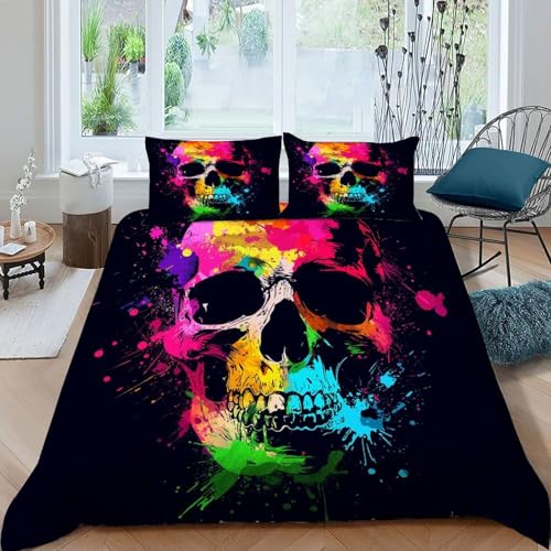 Housses de couettes microfibre douces pour lit double 2 personnes