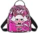 Flyinghedwig Borsa Scuola Zaino LOL Sorpresa Bambole Modello Paillettes Sorpresa per Le Ragazze a Scuola Essenziale,Rosa