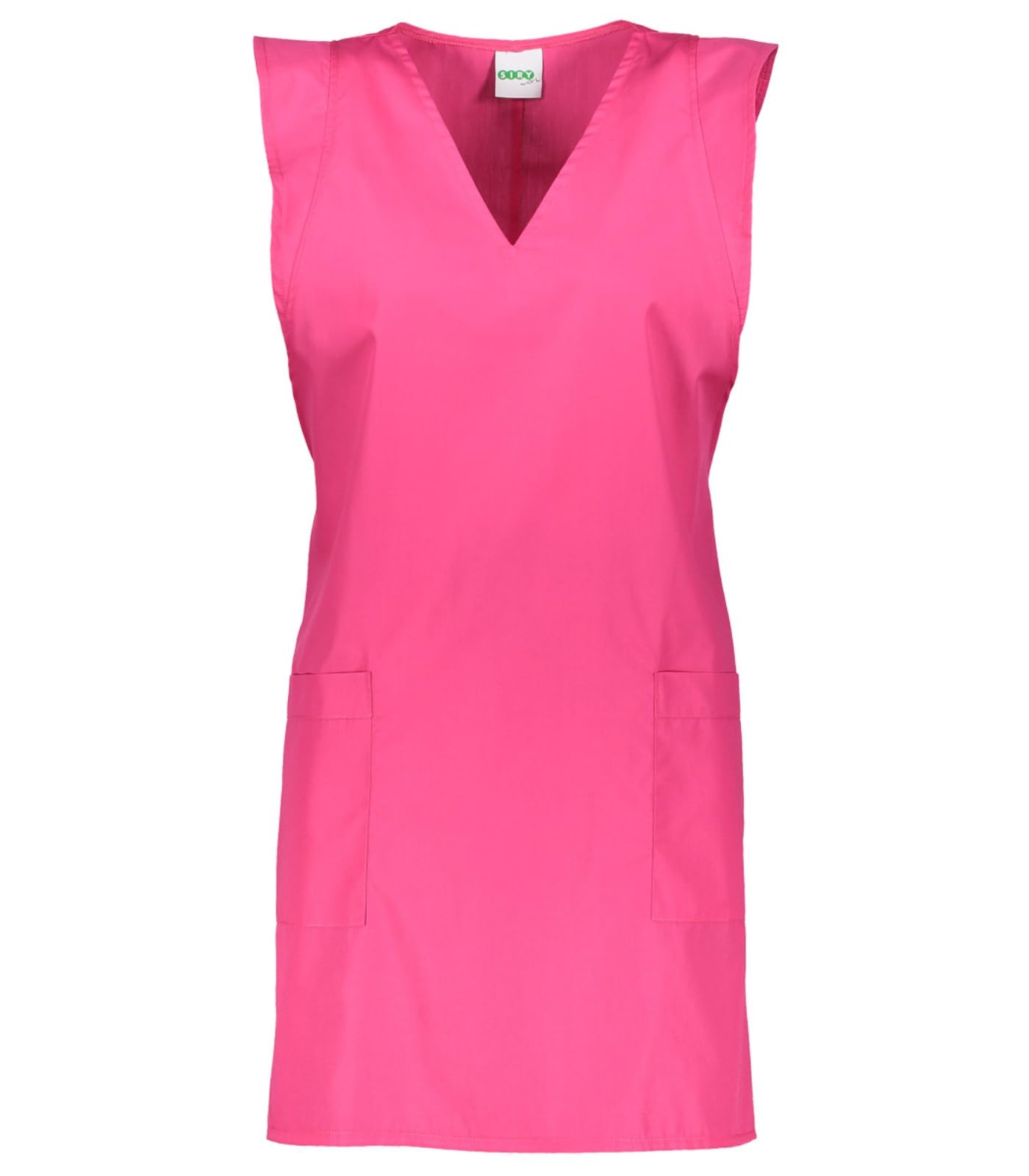 Siry Work Casaca para mujer con cuello en V con dos bolsillos, art. Mariposa 35% algodón 65% poliéster Made in Italy, ideal para esteticistas, peluquerías, camareras, panaderías, limpieza de mujeres,