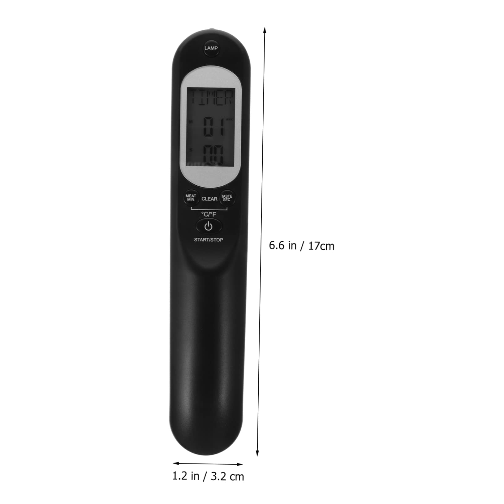 Digitales Fleischthermometer 1 Satz aus Abs, USB Ladefunktion, Schwarz