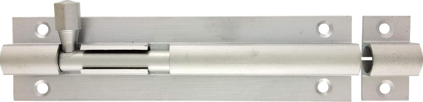 Hardware Essentials Satin Chrome H&E™ 4" X 1" Inch - 102Mm X 25Mm Straight Barrel Door Bolt