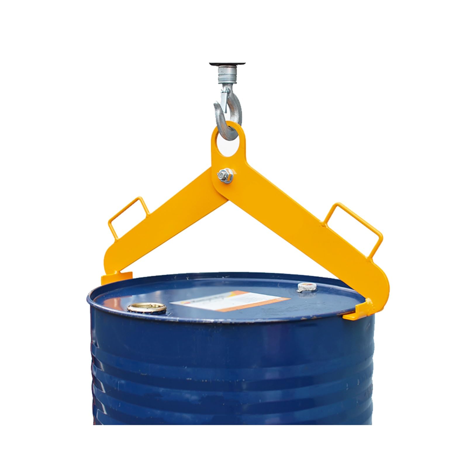 Catene di Sollevamento, Morsetto di Sollevamento per fusti di Olio per carichi p per lamiere Metalliche per fusti in Acciaio e plastica, Strumento Industriale per la movimentazione di fusti.