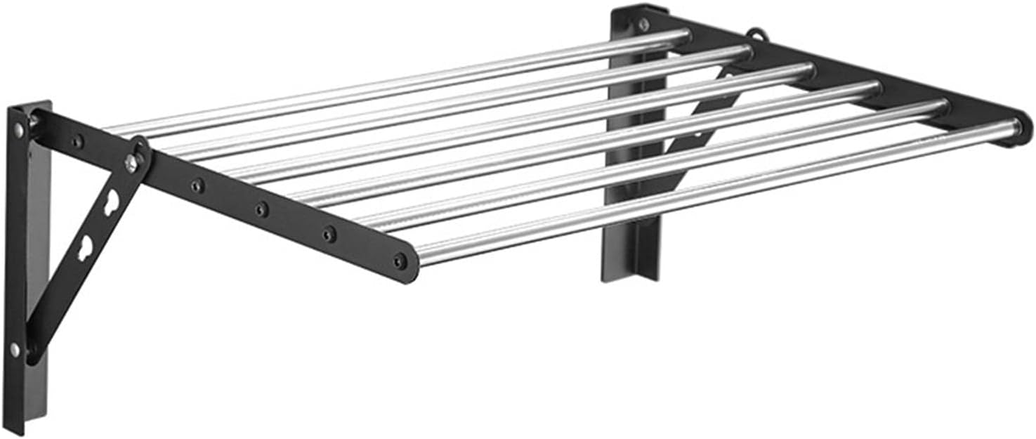 Wall Mount Clothes Drying Rack, Easy Install Retractable Clothes Drying Rack, Adjustable Folding Retractable Clothes Rack Stainless Steel, for Laundry Balcony,50cm