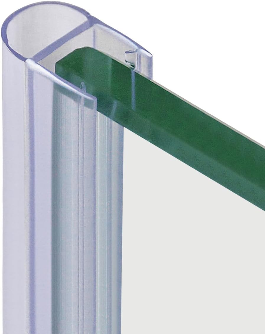 ECYC Ltd 27.55 inch Glass Shower Door Seal Strip, U Type Frameless Shower Door Side Sealing Strip Bottom Seal Sweep for 1/4 inch (6mm) Thick Glass