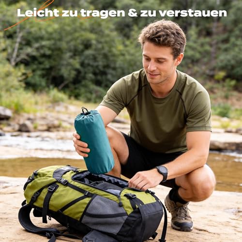 RUMBALUXY Isomatte Camping mit Fußpumpe & Kissen – 12cm Dicke, Reißfestes 50D Nylon – Ultraleicht Luftmatratze für Wandern, Rucksackurlaub… – Ansicht 7