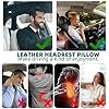 ZATOOTO Coussin Appuie Tete Voiture, Repose Tete Voiture Cervicales Pour Siège Avec Double Sangle Réglable, Oreillers Pour Nuque En Voiture Pour Conduite Voyage (Noir