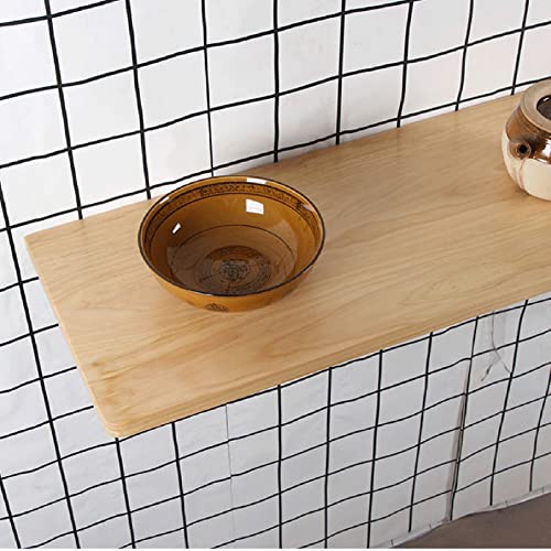 Table murale avec dessus abattant bois naturel 35x80cm - 6