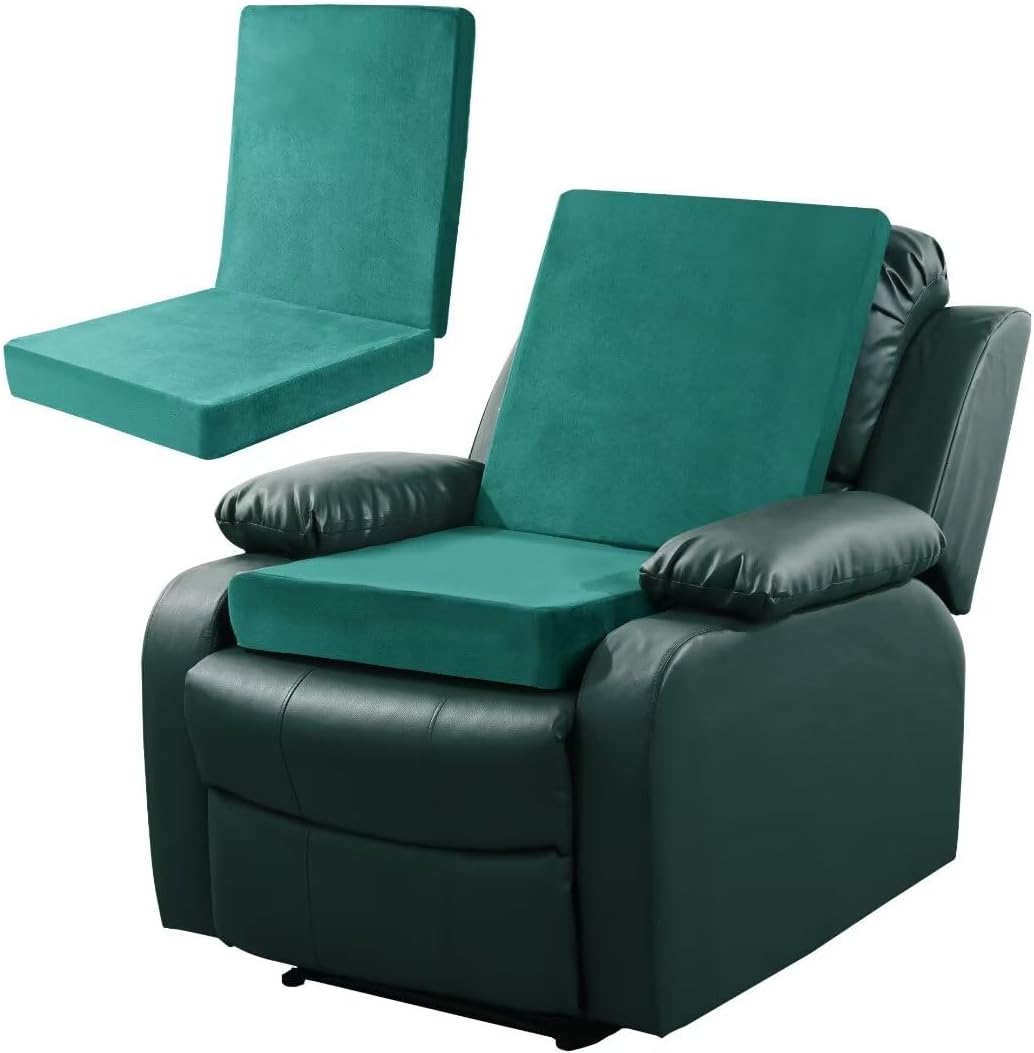 Memory Foam Recliner Chair Seat Cushion with Longer Lumbar