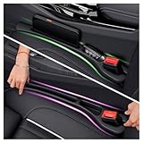 VKQTS 2PCS Car Seat Gap Filler Organizer,Soft Car Gap Filler Organizer for Filling Gaps with Storage Slots,Versatile Cars Seat Gaps Fillers Strip Cars Interior Accessories