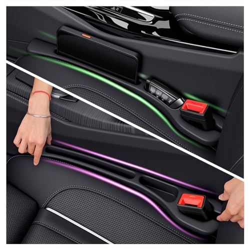 VKQTS 2PCS Car Seat Gap Filler Organizer,Soft Car Gap Filler Organizer for Filling Gaps with Storage Slots,Versatile Cars Seat Gaps Fillers Strip Cars Interior Accessories