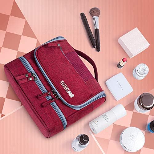 Miniatura 2 de Bolsa de aseo para colgar de viaje, organizador de aseo, bolsa de cosméticos para hombres y mujeres, gran bolsa de maquillaje impermeable, kit de