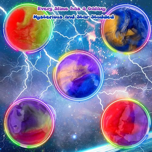 Galaxy Slime pack de 60 mini botes de moco suave y no pegajoso para niños 5