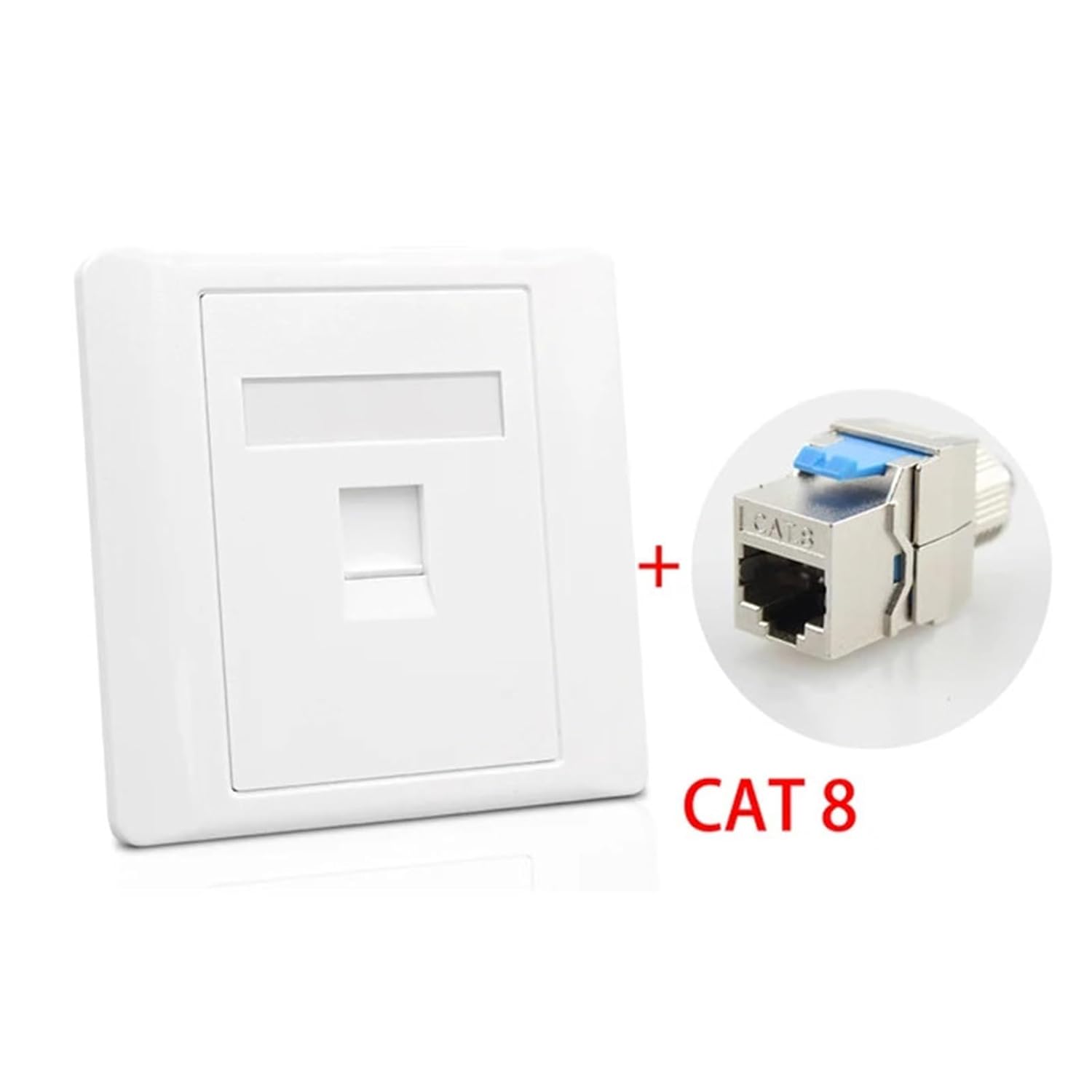 1 Port CAT8 CAT 7 RJ45 Wall Plate CAT.7 LAN Panel CAT.8 Network Socket(CAT8)