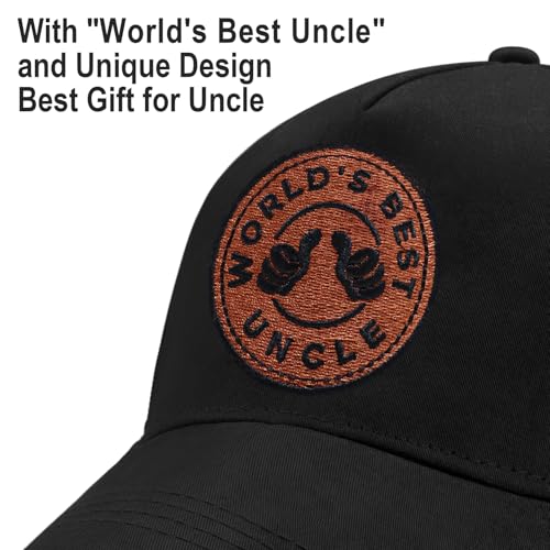 Image of Men's Embroidered Adjustable Baseball Cap, World's Best Uncle Hat, for Uncle