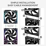 Thermalright TL-M12Q X3 120mm PC Case Fans, PWM ARGB Fans, 2000RPM High Airflow, Daisy-Chain, Infinity Mirror Lighting, 3-Pack - Image 3
