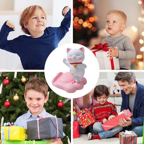 Support de téléphone chat mignon pour bureau avec base antidérapante stable