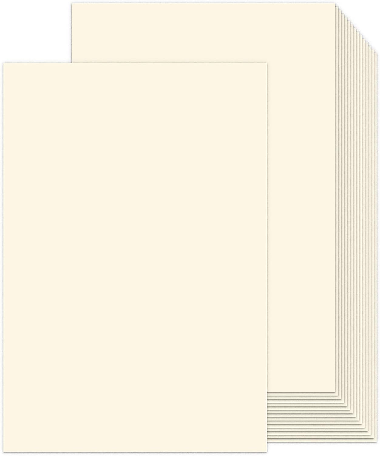 11x17 Cardstock Cream, Goefun 110 lb Extra Thick Cardstock Ivory, Large Heavy Weight Cover Card Stock for Printer, Poster, Menus, Brochures, Catalogues, Tabloids, Invitations, 100 Pack