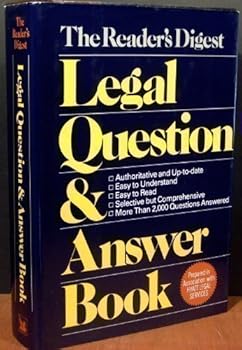 Hardcover The Reader's Digest Legal Question & Answer Book (1988-09-01) Book