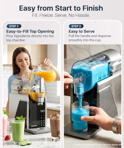 Image of Slushie Machine for Home, No Ice Needed Frozen Drink Maker, 68oz Large Capacity with 360 QuickChill, 6 Presets & 10 Texture Settings, LED Touch Panel, Self-Cleaning for Margarita, Milkshake