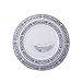 Royalty Collection, 40 Pack White with Silver Rim Plate Combo (Includes 20-7.5" Plates and 20-10.25" Plates) Heavyweight Plastic Elegant Dinnerware Set