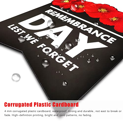 PopManko Lest We Forget Garden Ornaments, 7Pcs Remembrance Day Poppy Garden Ornaments Statue - Image 2