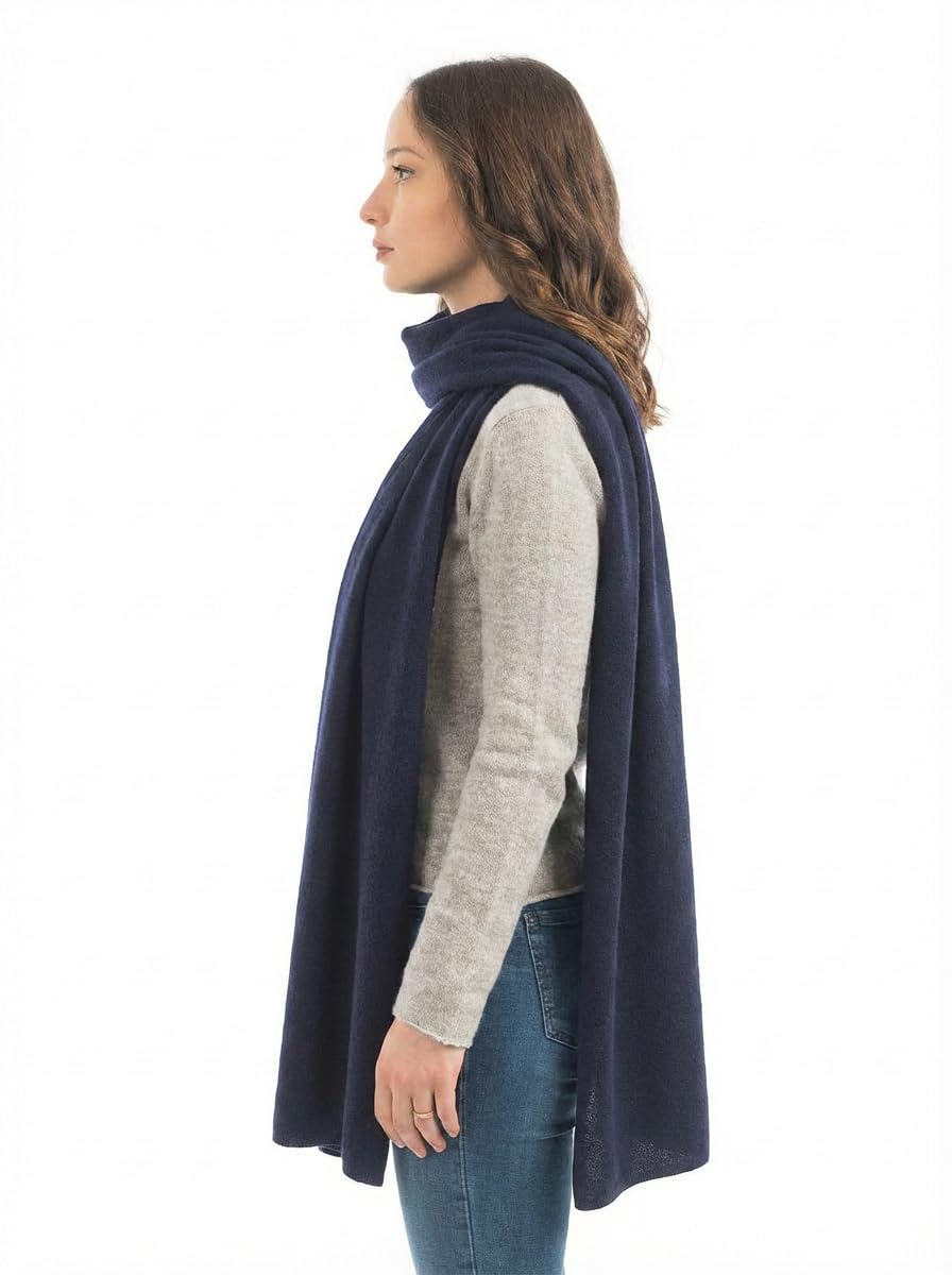 Dalle Piane Cashmere Elegancki Kobiety Wool Blend Stole