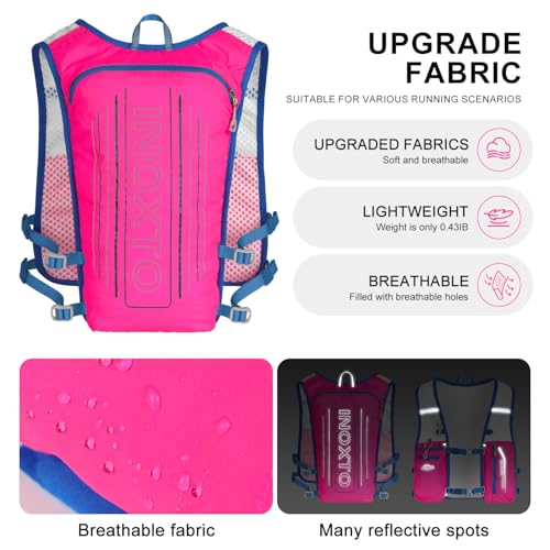 Image of INOXTO Running Hydration Vest Backpack,Lightweight Insulated Pack with 1.5L Water Bladder Bag Daypack for Hiking Trail Running Cycling Race Marathon for Women Men