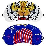 2 máscaras de dormir con patrón de concha de vieiras oceánicas para dormir de lado, hombres y mujeres, máscara de ojos con bloqueo de luz, sombra de ojos con correa ajustable, venda nocturna para los