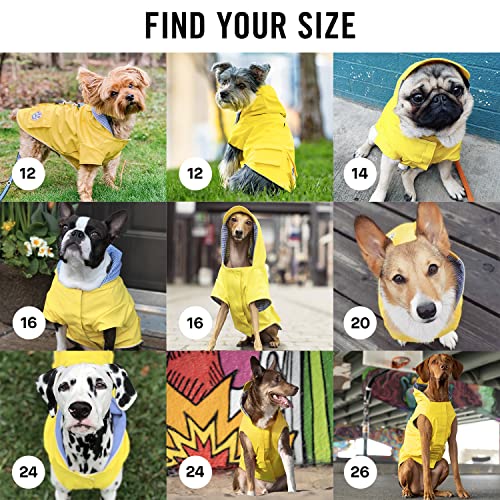 Canada Pooch Torrential Tracker Dog Rain Jacket - Easy On, Adjustable Full Body Coverage, Waterproof, Functional Pockets, Reflective Trim Rain Coat For Dogs, Great For Dogs #TOP5