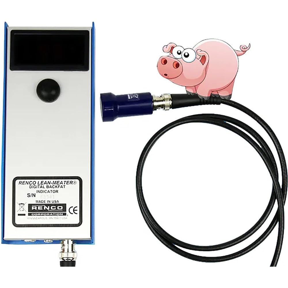 Probador de Medida de Grasa de Espalda de Cerdo Veterinaria | Espesor de Grasa en 1-3 Capas, Tres Luces Indicadoras, rango de medición de 4-45 mm, para la gran