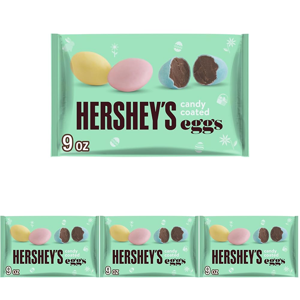 HERSHEY'S 9 Ounce (Pack of 4) / Pastel / Egg Candy & Chocolate Gifts