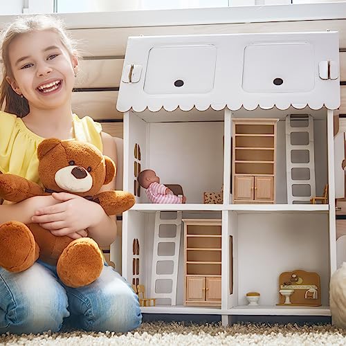 Toyvian Dollhouse Wooden Bookshelf Mini Wood Drawer Cabinet Miniature Tv Cabinet Model Mini Bookcase Storage Shelves Dollhouse Furniture For 1: 12 Dollhouse Decoration Accessories #TOP5