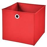 Farbe : Rot Stick&Shine 1x Aufbewahrungs Korb Rot Faltbox 33 x 33 x 33 cm Regalkorb faltbar