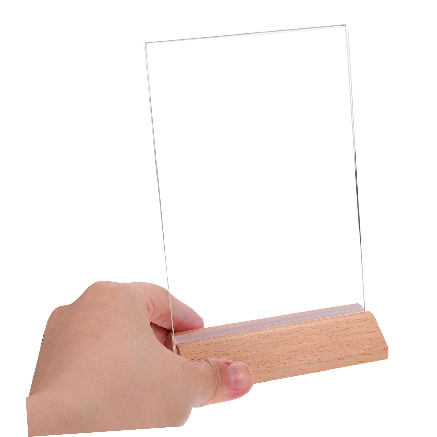 6 Piezas Tablero De Exhibición De Acrílico Transparente Soporte De Letrero De Acrílico Para Letreros De Mesa Hogar La Oficina Restaurante Para Mostrar Menús