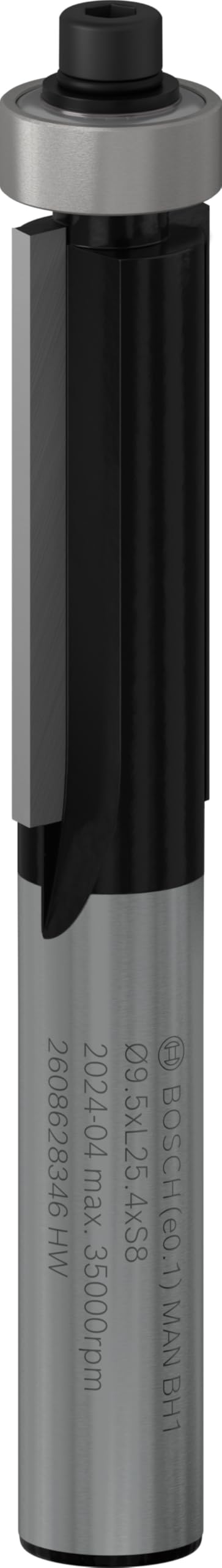 Bosch 1x Fraise à araser PRO pour roulement inférieur (pour Bois résineux, Bois dur, Ø 9,5 mm, Professional Accessoire Défonceuse manuelle, Fraise à araser)
