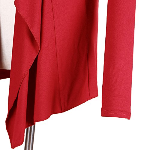 Image of Urban CoCo Women's Drape Front Open Cardigan Long Sleeve Irregular Hem