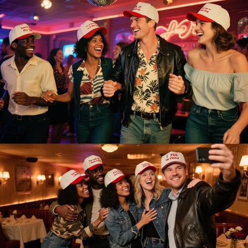 Funny Trucker Hats Embroidered Vintage Snapback Hat for Women Put It On My Husband's Tab Hats Gag Gifts Baseball Cap Red