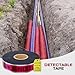 300 Feet Caution Buried Electric Line Below Detectable Safety Tape with Above-Ground Warning Tag, Detectable 2-Inch