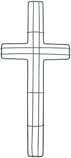 GARVALON Cross Shaped Wreath Holder Iron Frame for Christmas and Easter Decorations Wreath Making Rack for Home and Shop Use