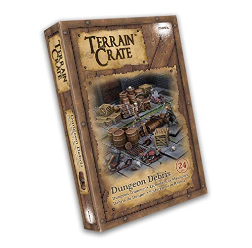 Tawny Kisten, Fässer & Truhen Set – 28 Mm Terrain Für Tabletop-Spiele Wie D&D, 24 Teile, Vorgefärbt