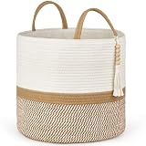 Mkono Woven Storage Basket for Blanket, Toys Plant...