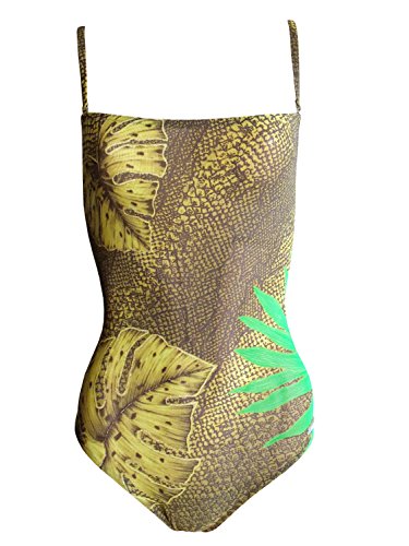 Solar Tan Thru Bandeau-Badeanzug braun, Gr. 38 B-Cup