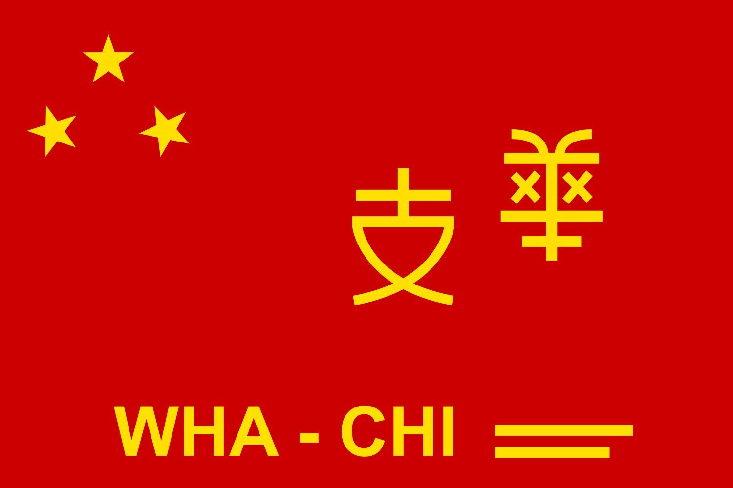 Drapeau Wha-Chi anti-japonais idéal pour commémoration et décoration