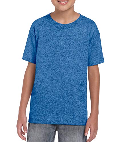 Image of Gildan Youth 5.5 oz., 50 /50 T-Shirt XS HTHR Sport Royal