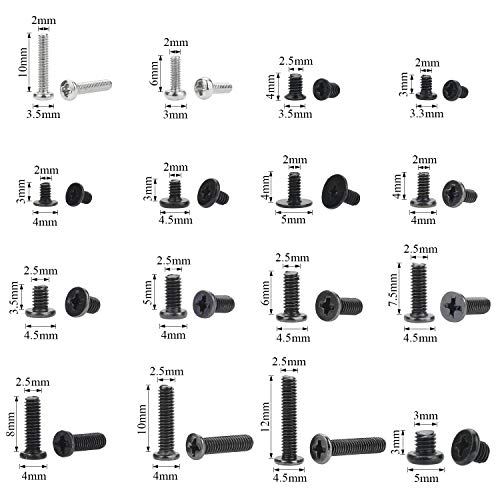 Helifouner 800 Pieces Laptop Notebook Computer Screw Replacement Repair Kit, Electronic Repair Screws For Ssd, Laptop Notebook Computer #TOP3