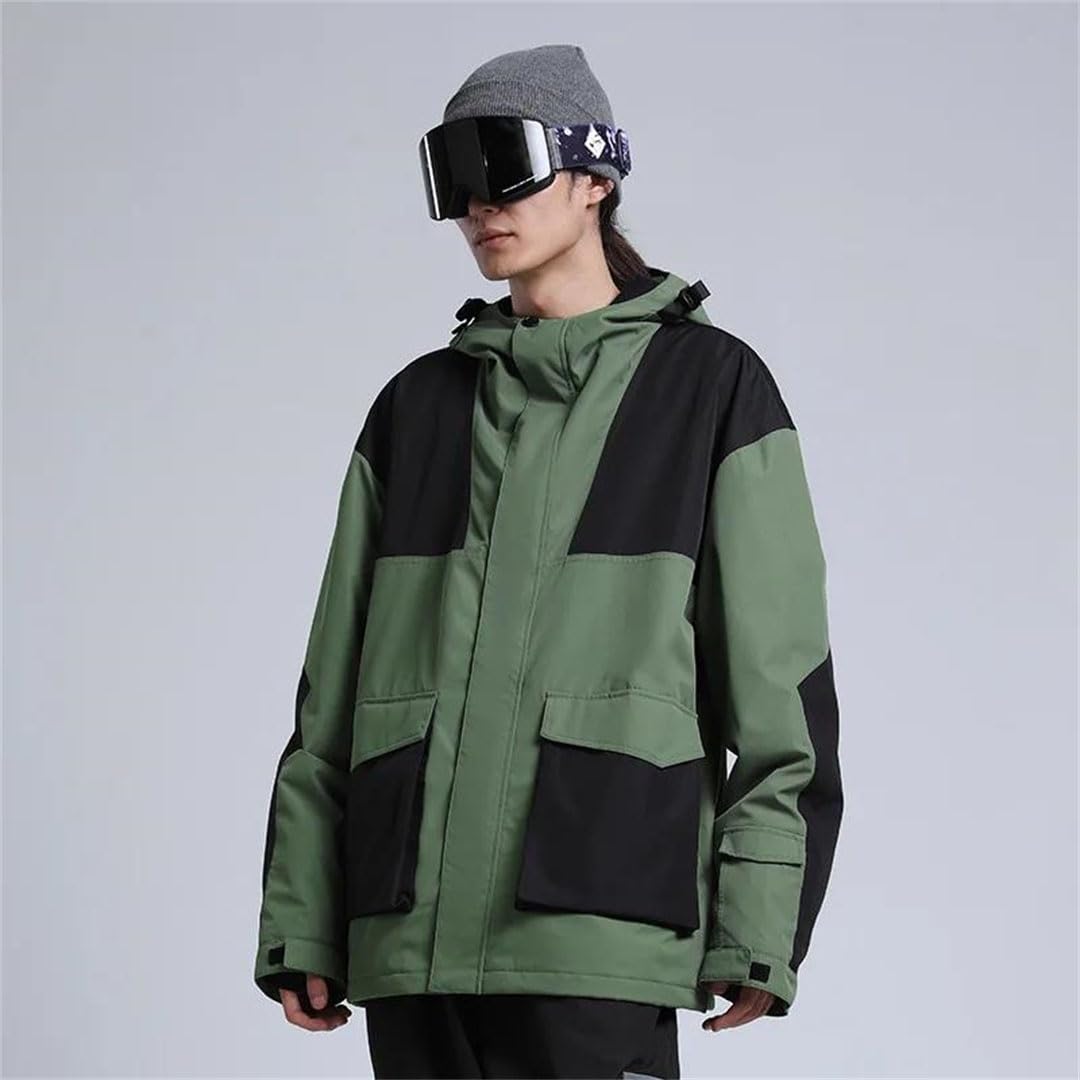 Damska kurtka narciarska pojedyncza deska kontrastujące łączenie luźne sporty outdoorowe profesjonalny płaszcz narciarski kolor 11 XXL, Kolor 11, XXL