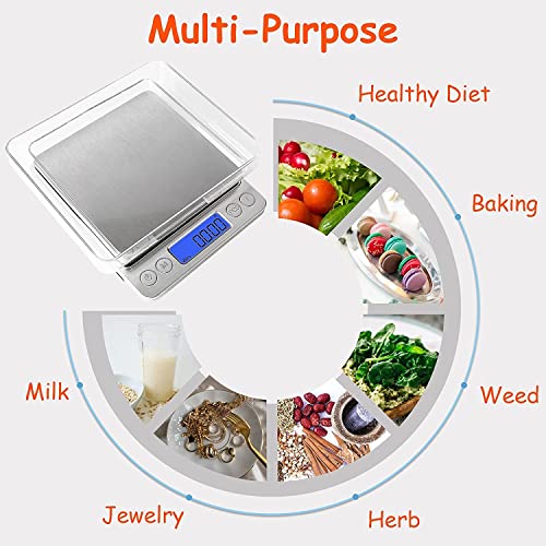 Kitchen Scale, 500G By 0.01Gram/0.001Ounce Small Digital Food Scale, High Precise Measuring Scale For Food Ounces And Grams, Lcd Display (02) #TOP3