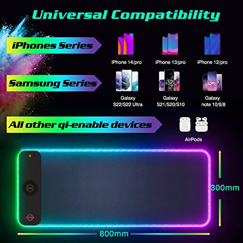 Tapis de souris extra large RVB résistant et stable pour ne plus manquer de place