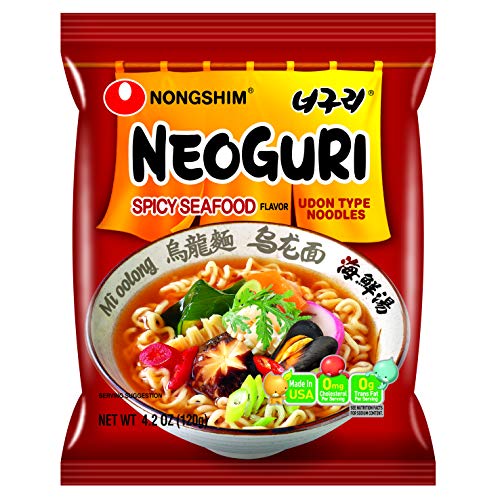 Nongshim Neoguri Noodles, Spicy Seafood, 4.2 Ounce (Pack of 16)